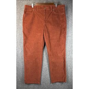 LLBean Beanflex Corduroy Pants Standard Fit Rust Brown Mens Size 40x30 Hipster